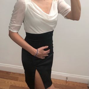 Nikibiki cowl neck shiring dress